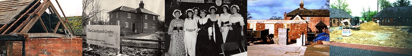 Montage of images depicting the history of The Courtyard Craft Centre